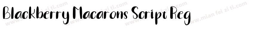 Blackberry Macarons Script Regular字体转换